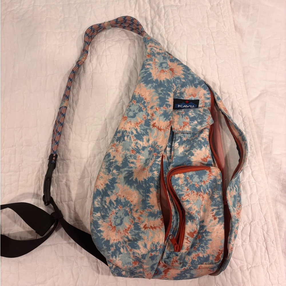 Kavu Colorful Sling Bag with Tie-Dye Design